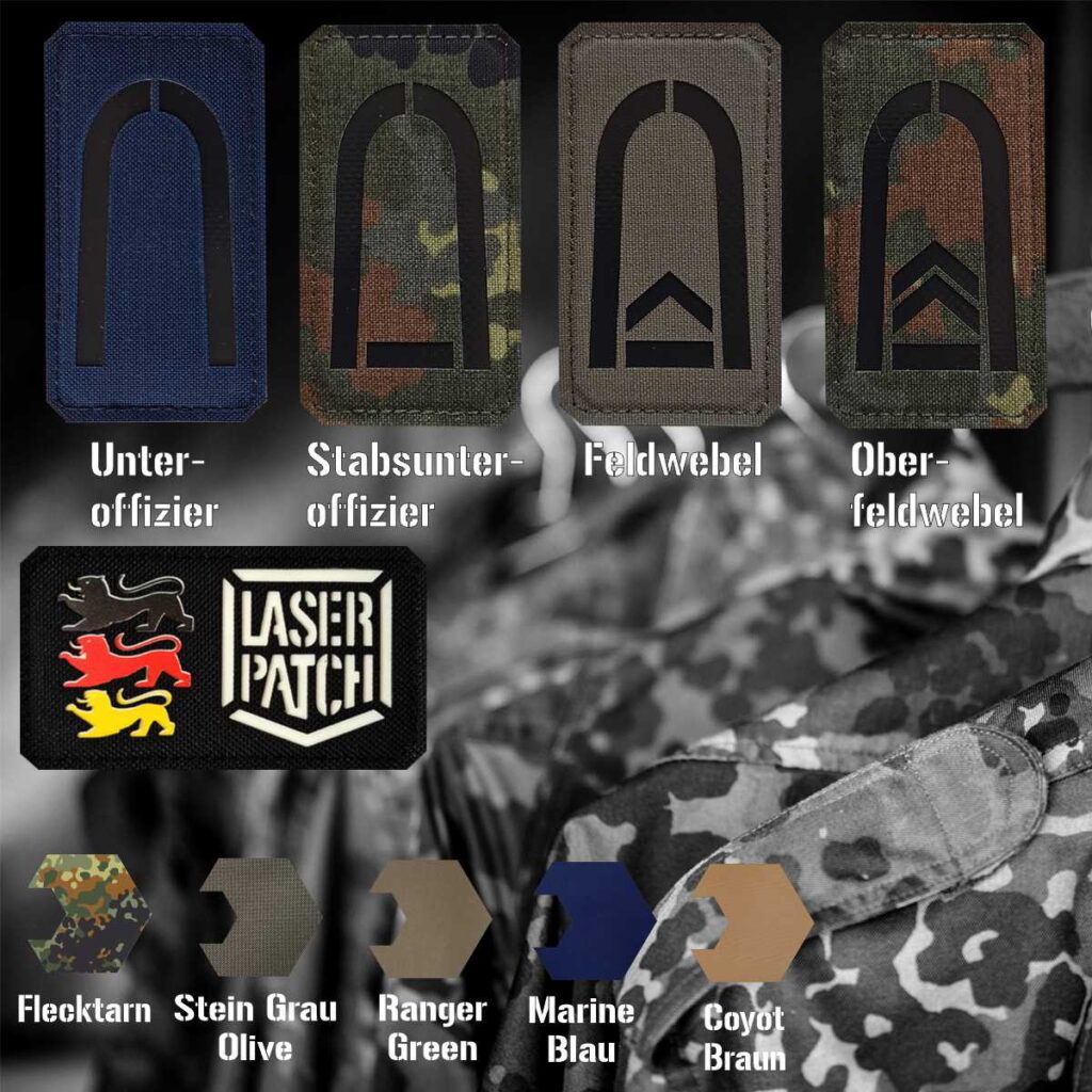 Bundeswehr Rang Laser Cut Patches: Symbol der Hierarchie und Stolz