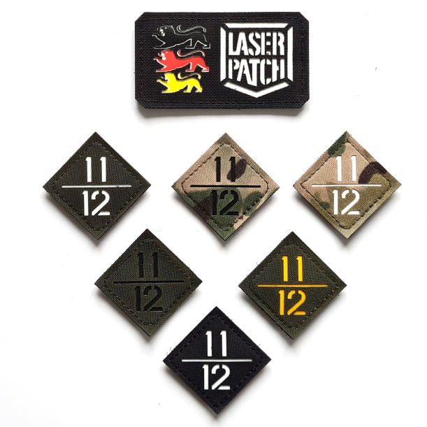 Nummer - Name Patch - fuer Helm Chestrigs - Plattenträger oder EDC - Laser Patch mit Klett