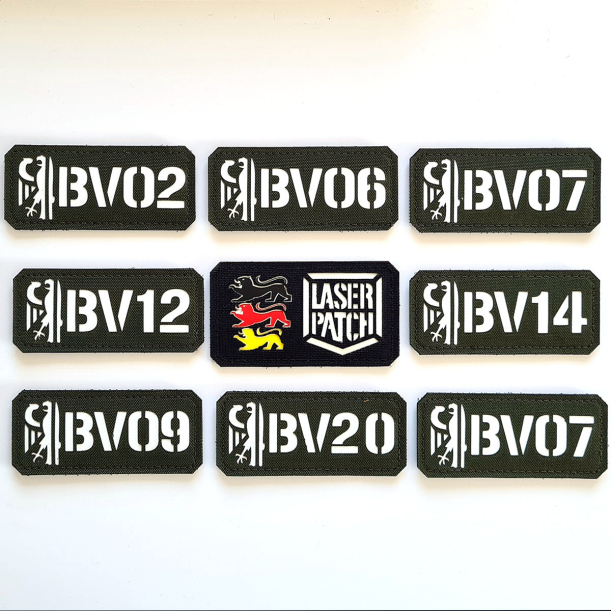 Personalisierter Namenspatch mit Länderfahne – Lasercut Patch mit Klett