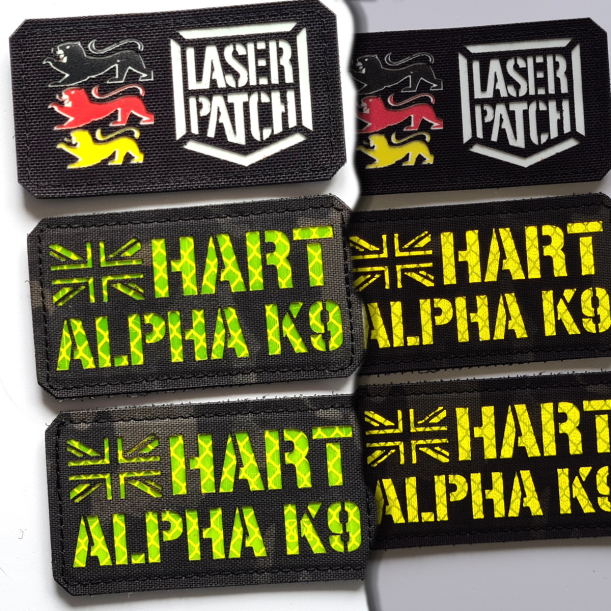 Personalisierter Namenspatch mit Länderfahne – Lasercut Patch mit Klett