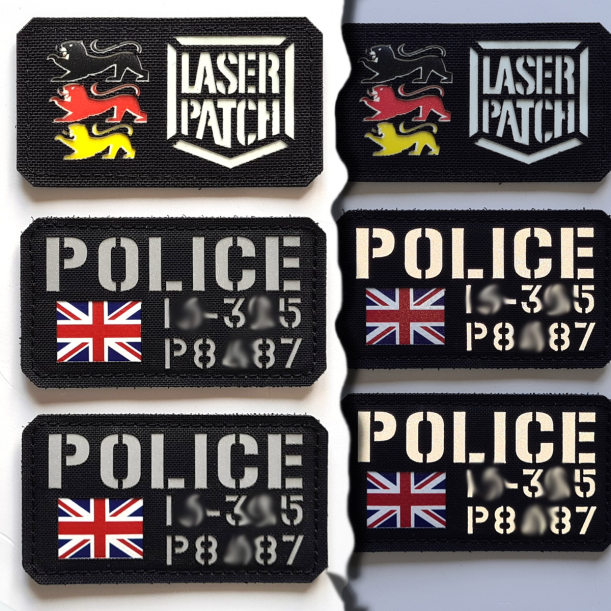 Personalisierter Namenspatch mit Länderfahne – Lasercut Patch mit Klett