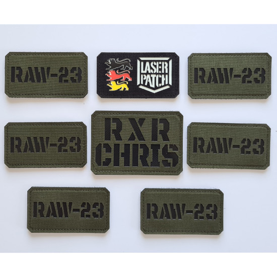Individuelles Callsign Namenband - Militärisches Taktisches - Lasercut Patch mit Klett