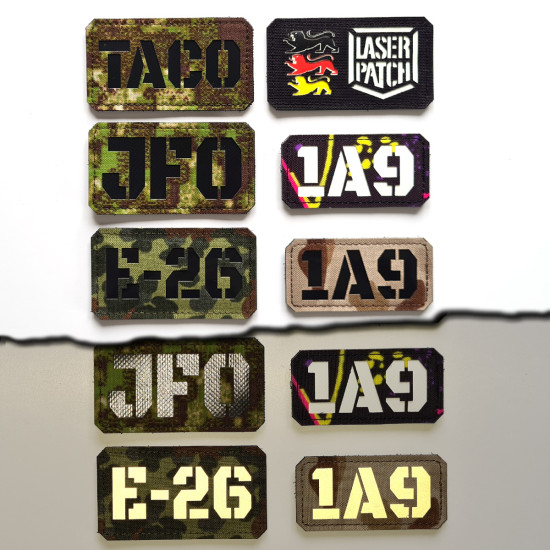 Individuelles Callsign Namenband - Militärisches Taktisches - Lasercut Patch mit Klett