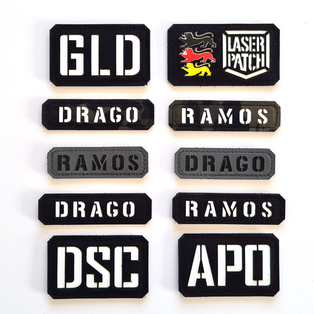 Namensbänder individuell gestalten – Lasercut Patch mit Klett