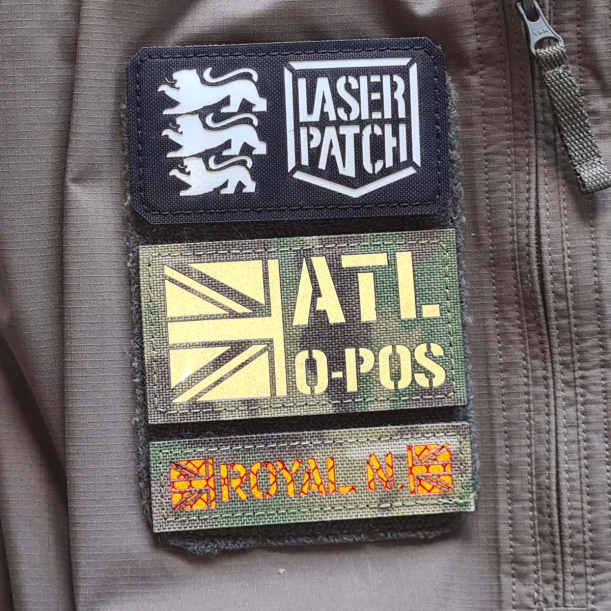 Kleine England Flagge Namensband - Britisches Individuelles Taktisches - Lasercut Patch mit Klett