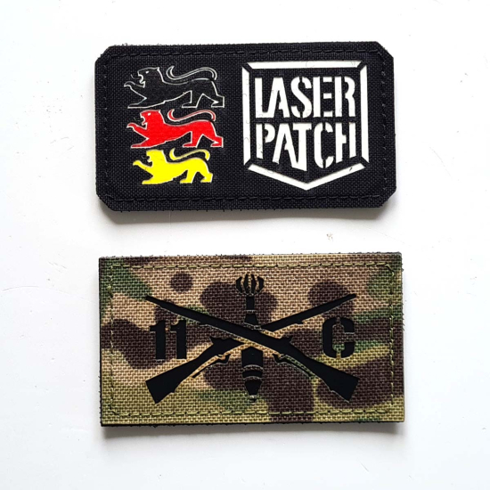 Charlie Indirekter Feuer Infantryman Crossed Riffles - Cordura Lasercut Patch mit Klett