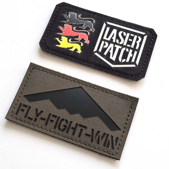 Navy Military Patch | US Army | Flay Fight Win - Lasercut Patch mit Klett