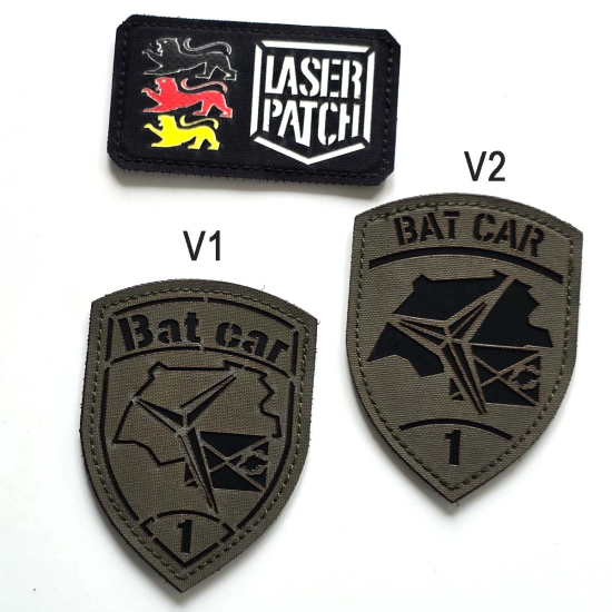 Swiss Army - Bat Car | Schweizer Armee Schützenbataillon  - Lasercut Patch mit Klett