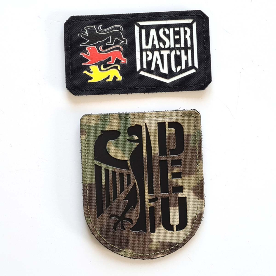 Deutschland Armee Laser-Cut Taktischer Militär - Lasercut Patch mit Klett