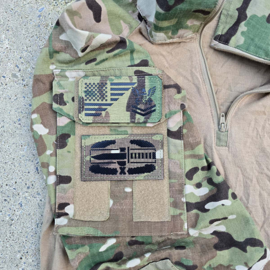 US Army Combat Action - Lasercut Patch mit Klett
