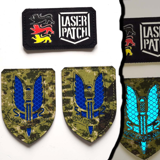 SAS Special Air Service Britische Spezialkräfte Taktischer - Lasercut Patch mit Klett
