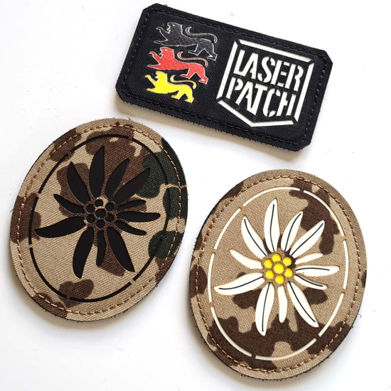 Gebirgsjäger Deutsche Gebirgsinfanterie Taktischer- Lasercut Patch mit Klett