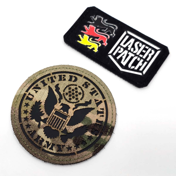 US Army Wappen - Lasercut Patch mit Klett
