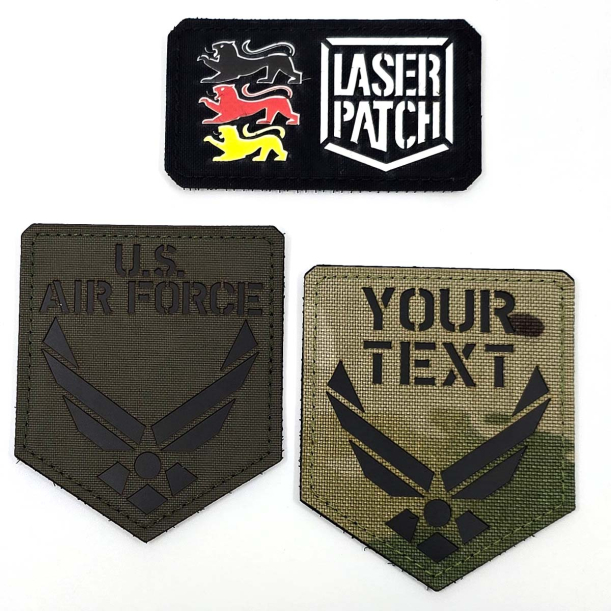 America Flag Army mit Rang Abzeichen - Lasercut Patch mit Klett