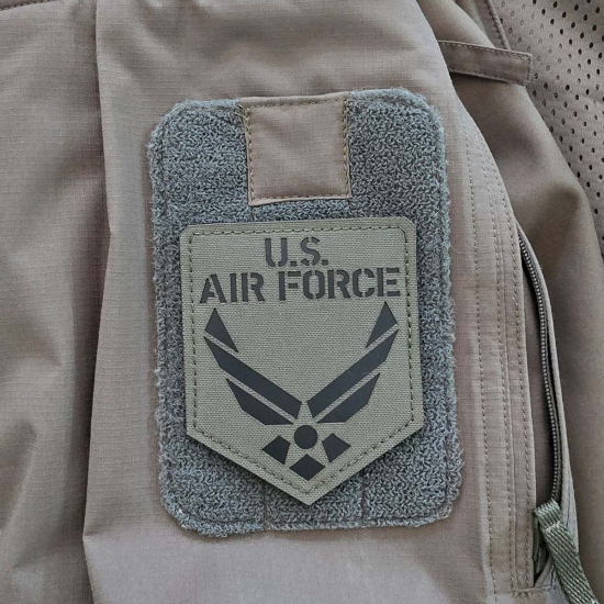 America Flag Army mit Rang Abzeichen - Lasercut Patch mit Klett