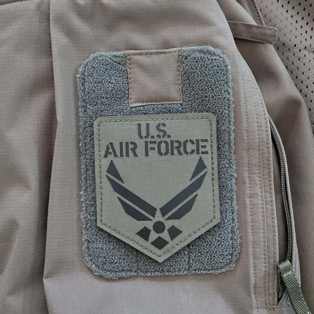 America Flag Army mit Rang Abzeichen - Lasercut Patch mit Klett
