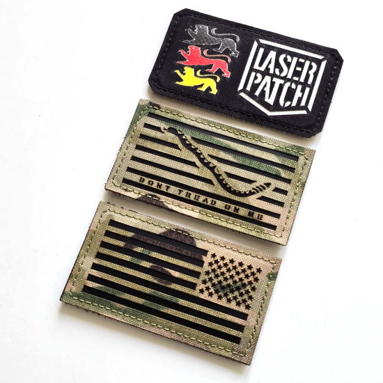 America Flag Army mit Rang Abzeichen - Lasercut Patch mit Klett