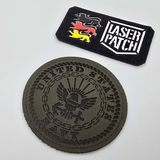 US Army Navy Wappen - Lasercut Patch mit Klett
