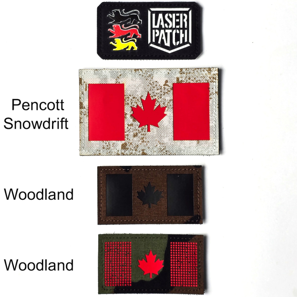 Kanada Flagge Laser Cut Patch Velcro