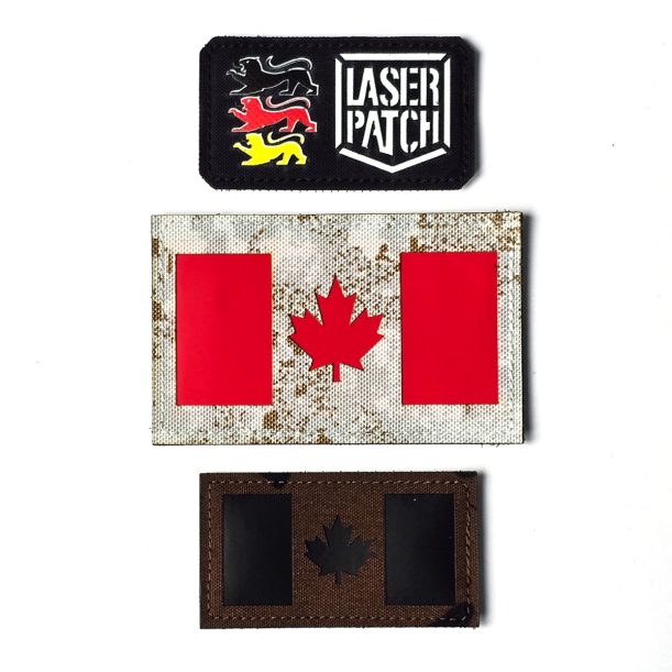 Kanada Flagge Laser Cut Patch Velcro