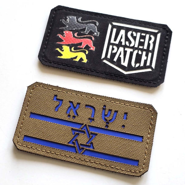 Israel Flagge Mit Ihrem Text - Lasercut Patch Velcro