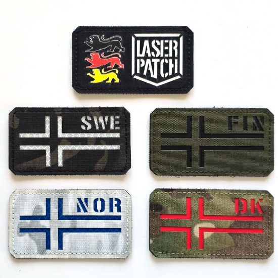 Finland | Norway | Denmark |Sweden - Flag Lasercut Patch