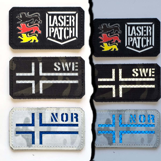 Finland | Norway | Denmark |Sweden - Flag Lasercut Patch