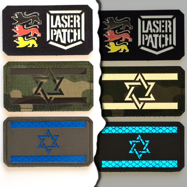 Israe Flagge - Lasercut Patch mit Klett