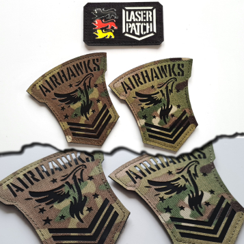 Airhawks airsoft lasercut patch 2