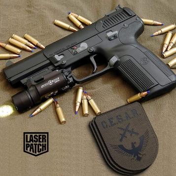 cesar airsoft olive moralepatch laser patch