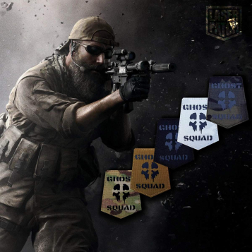 military ghost tactical laser patch