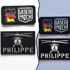Airbus H145 Helicopter Pilot – Laser Cut Patch mit Klett und individuellem Namen