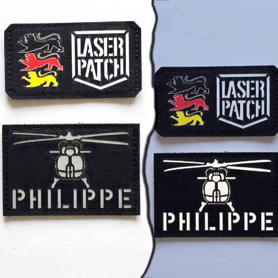 Airbus H145 Helicopter Pilot – Laser Cut Patch mit Klett und individuellem Namen