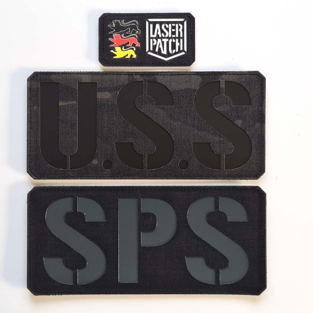 Ruecken - Chestrigs & Plattenträger  - Personalisierter Namensband - Lasercut Patch mit Klett