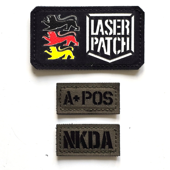 Kleine Individuelles Namensband - EDC - Lasercut Patch mit Klett