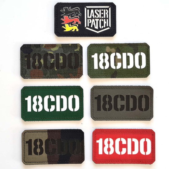 Individuelles Callsign Namenband - Militärisches Taktisches - Lasercut Patch mit Klett