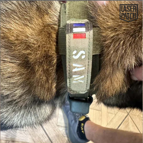 Individuelles Namenspatch Flagge Dein Name Fahne Land - Lasercut Patch mit Klett