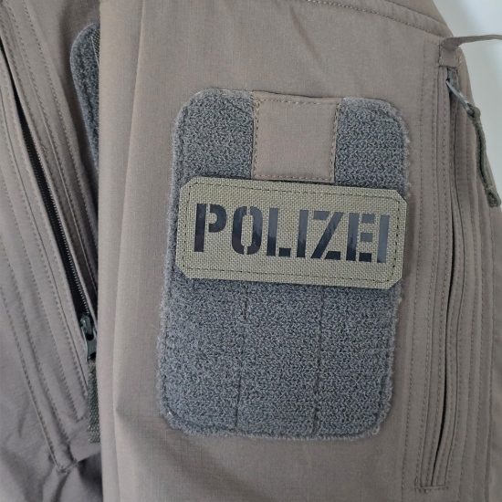Polizei - Lasercut Patch mit Klett