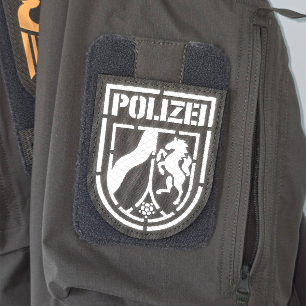 Individueller Lasercut Patch – Deutschland / Nordrhein-Westfalen / Polizei – mit Klett