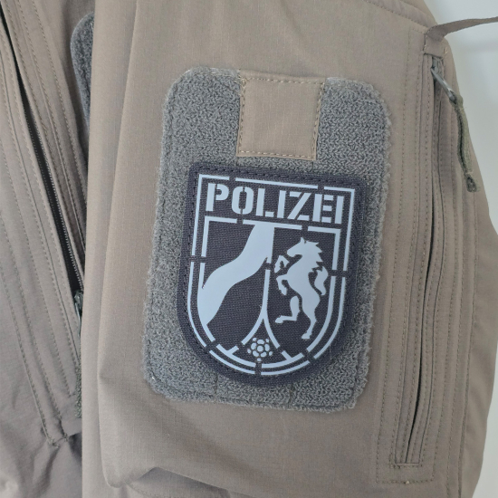 Individueller Lasercut Patch – Deutschland / Nordrhein-Westfalen / Polizei – mit Klett