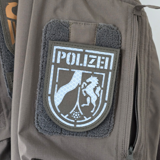 Individueller Lasercut Patch – Deutschland / Nordrhein-Westfalen / Polizei – mit Klett