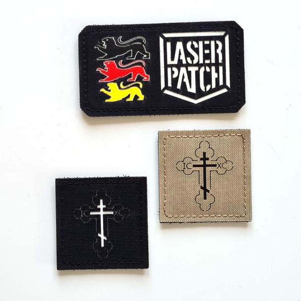 Orthodox Cross | Jesus Christ | Christian Symbol - Lasercut Patch Velcro