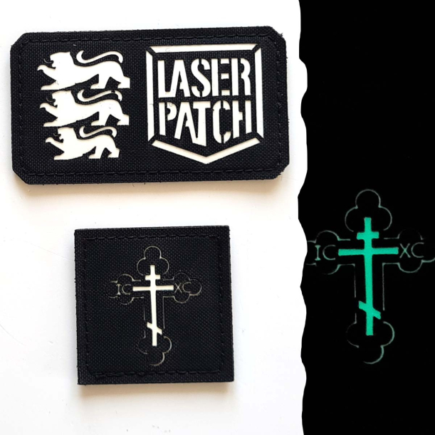 Orthodox Cross | Jesus Christ | Christian Symbol - Lasercut Patch Velcro