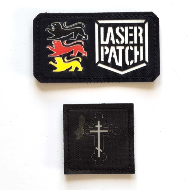 Orthodox Cross | Jesus Christ | Christian Symbol - Lasercut Patch Velcro