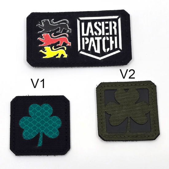 Heiliger Patrick und das Kleeblatt | Christogramm Kreuz | Katholisch - Lasercut Patch mit Klett