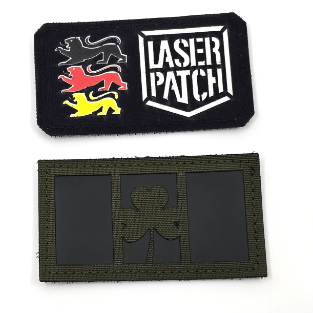 Saint Patrick and the Shamrock | Christogram Cross | Catholic - Lasercut Patch Velcro