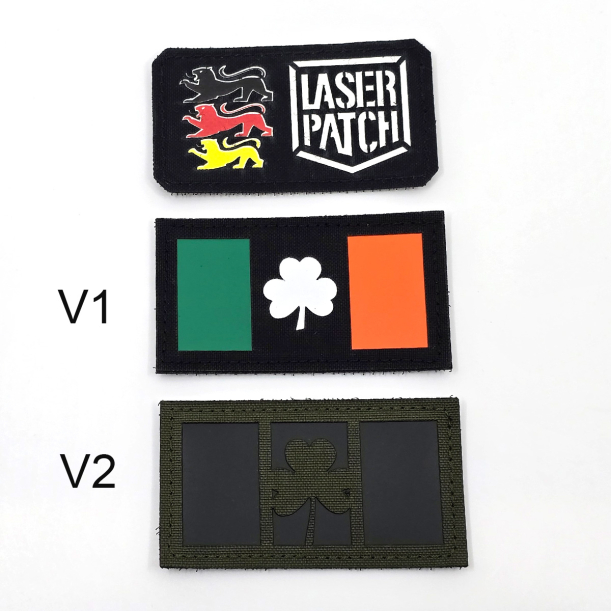 Saint Patrick and the Shamrock | Christogram Cross | Catholic - Lasercut Patch Velcro