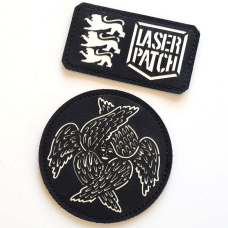 Geflügelter Seraphim | Orthodox | Jesus Christus Kreuz - Lasercut Patch mit Klett