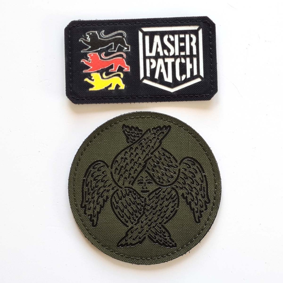 Winged Seraphim | Orthodox | Isus Christ Cross - Lasercut Patch Velcro