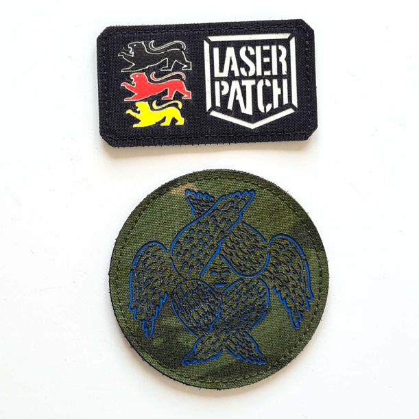 Winged Seraphim | Orthodox | Isus Christ Cross - Lasercut Patch Velcro
